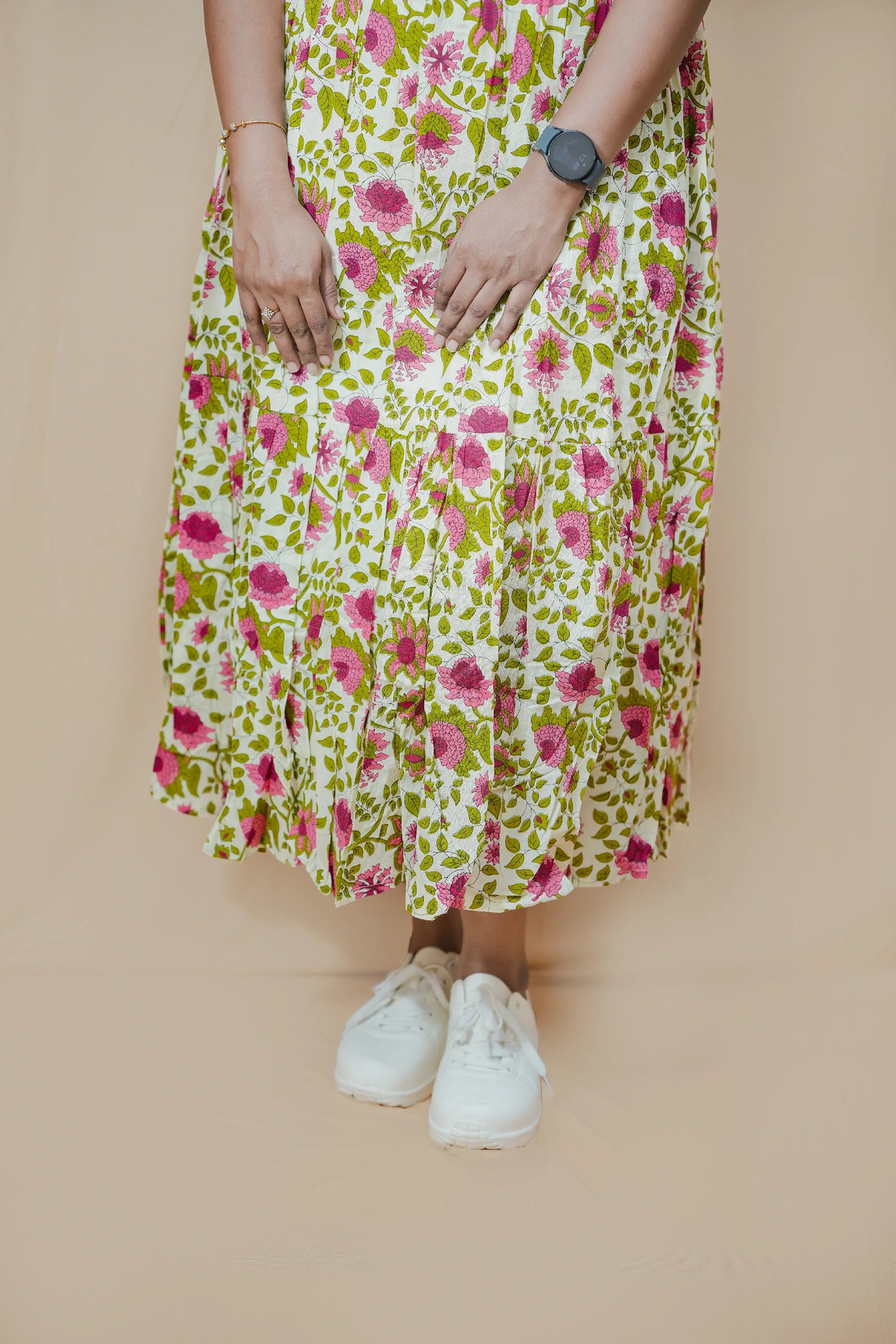 Heartfelt Floral Cotton Maternity Maxi Dress