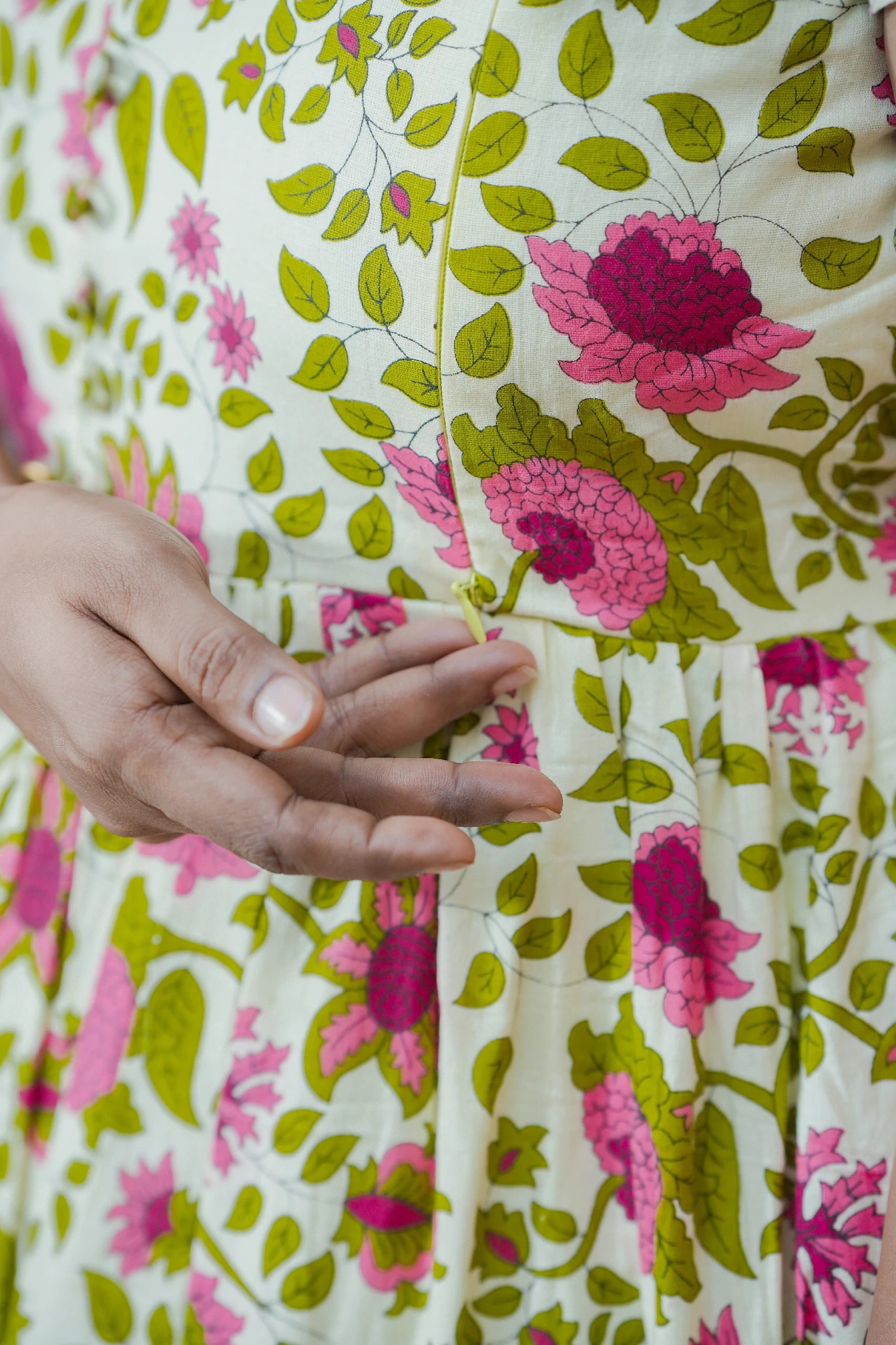 Heartfelt Floral Cotton Maternity Maxi Dress
