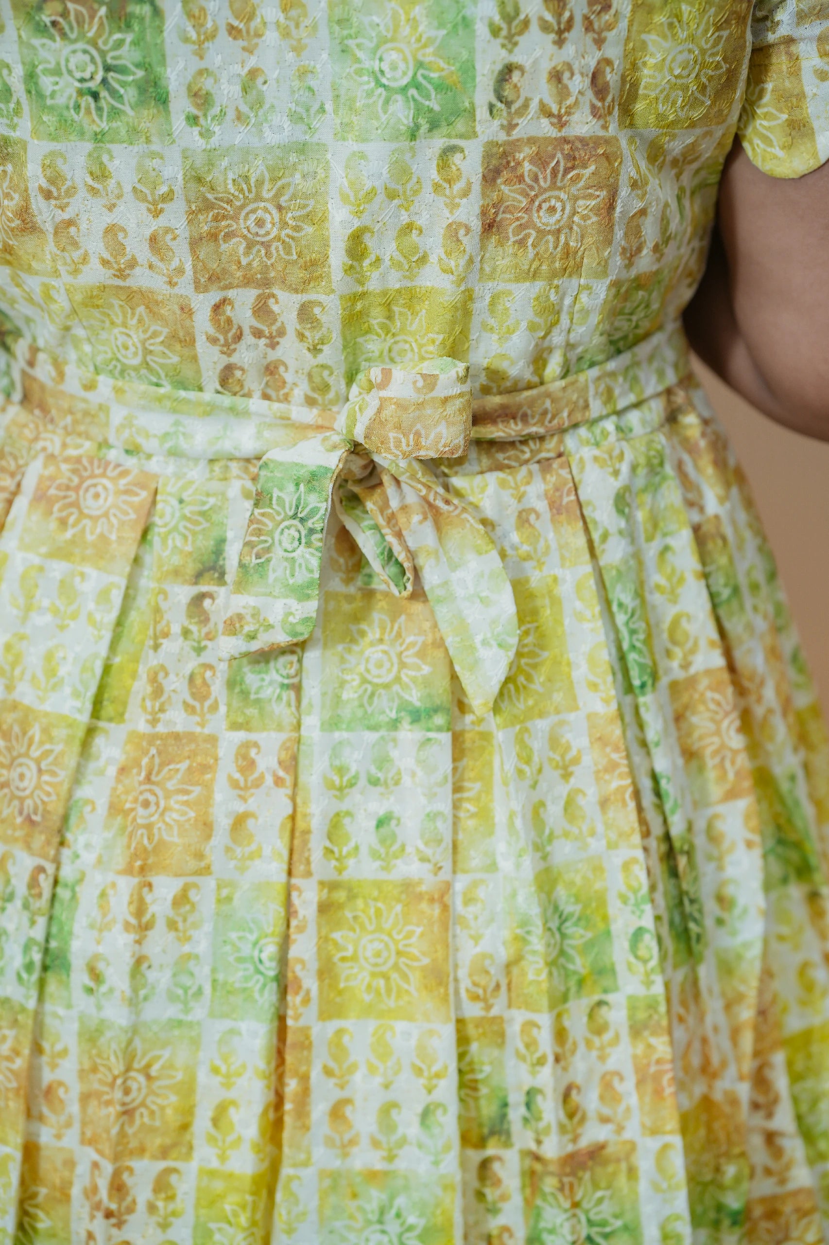 Meadow Green Hakuba Square Neck Maternity Maxi Dress