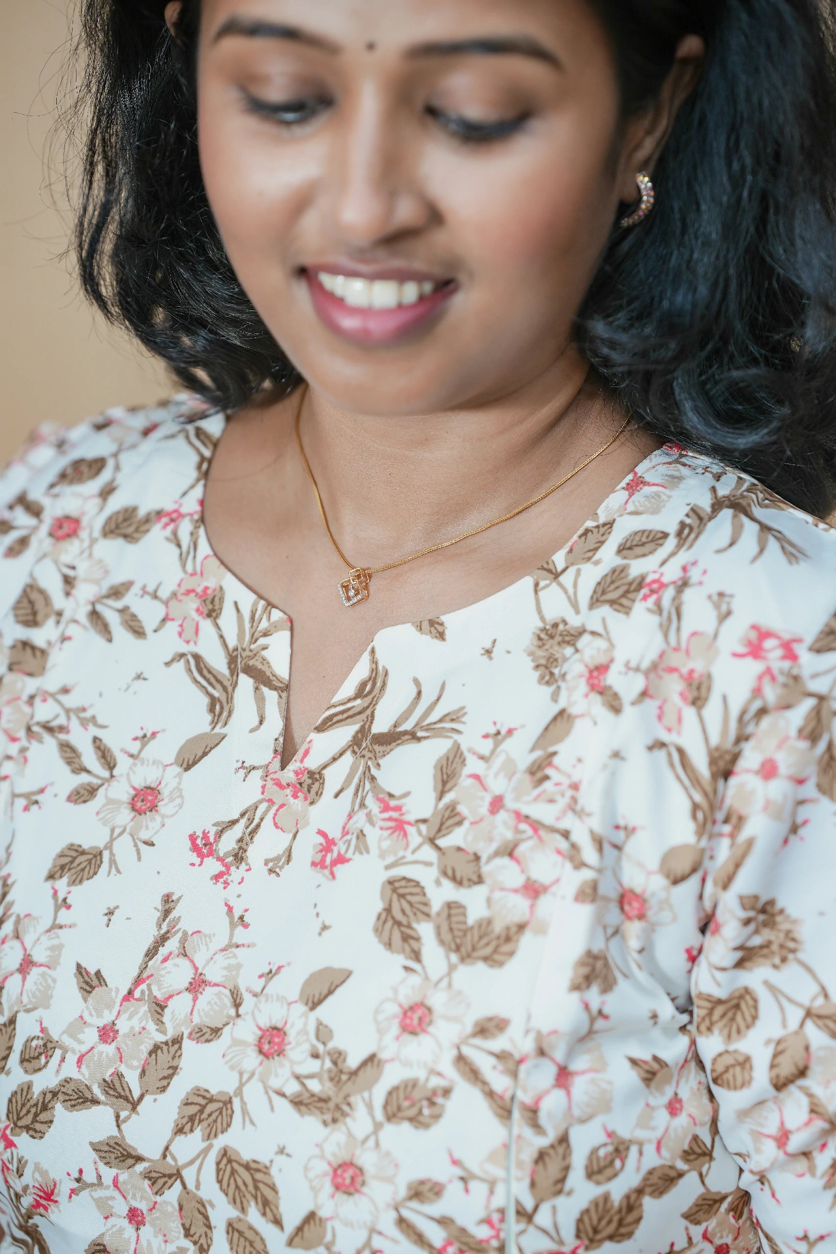 Ivory Bloom Crepe Maternity Maxi Dress