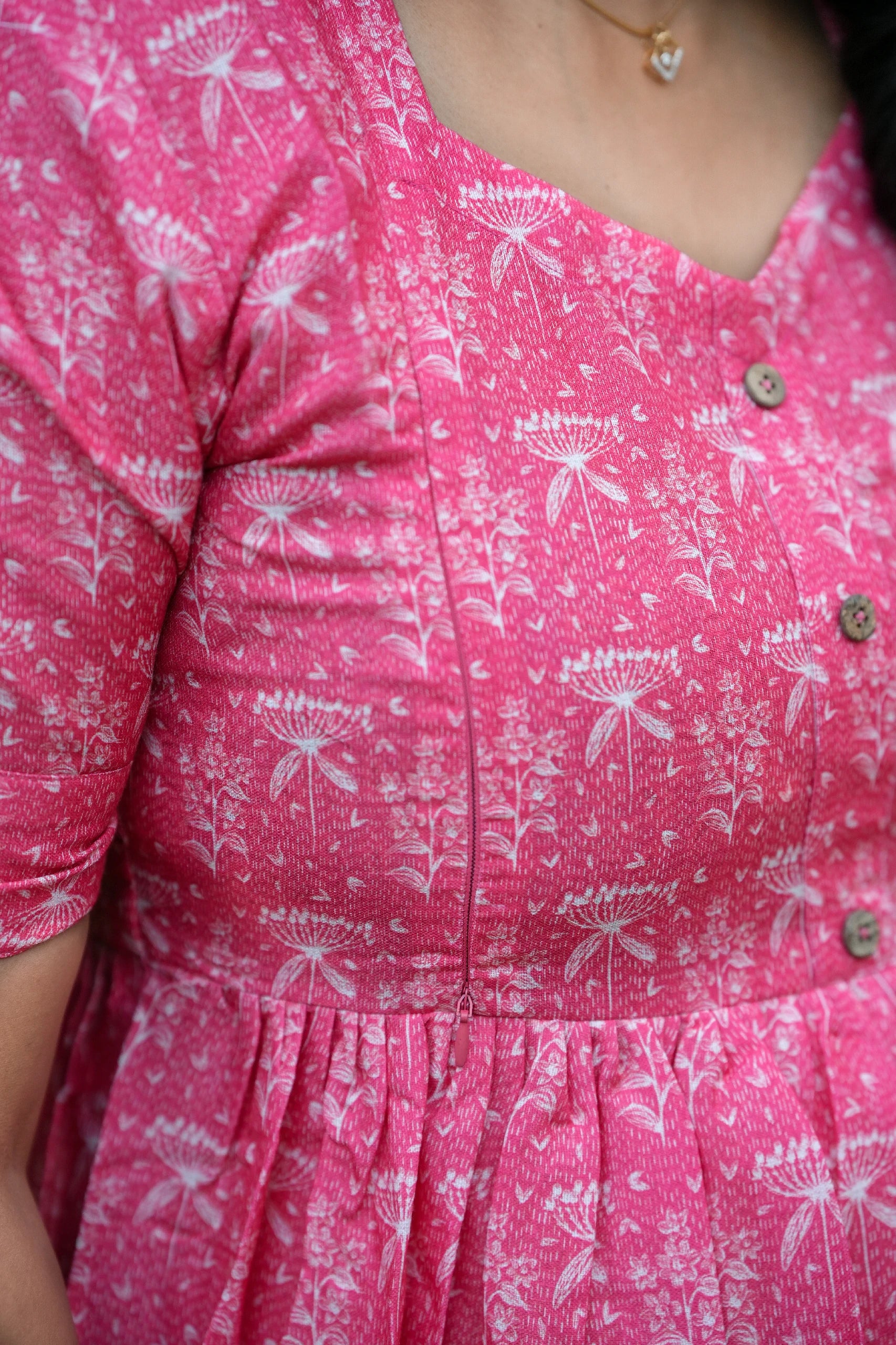 Scarlet Petal Linen Maternity Maxi Dress