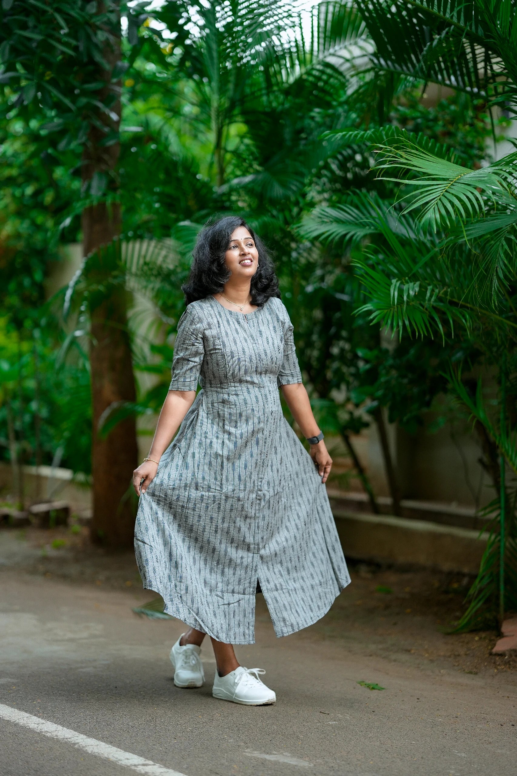 Urban Ikat Cotton Maternity Maxi Dress