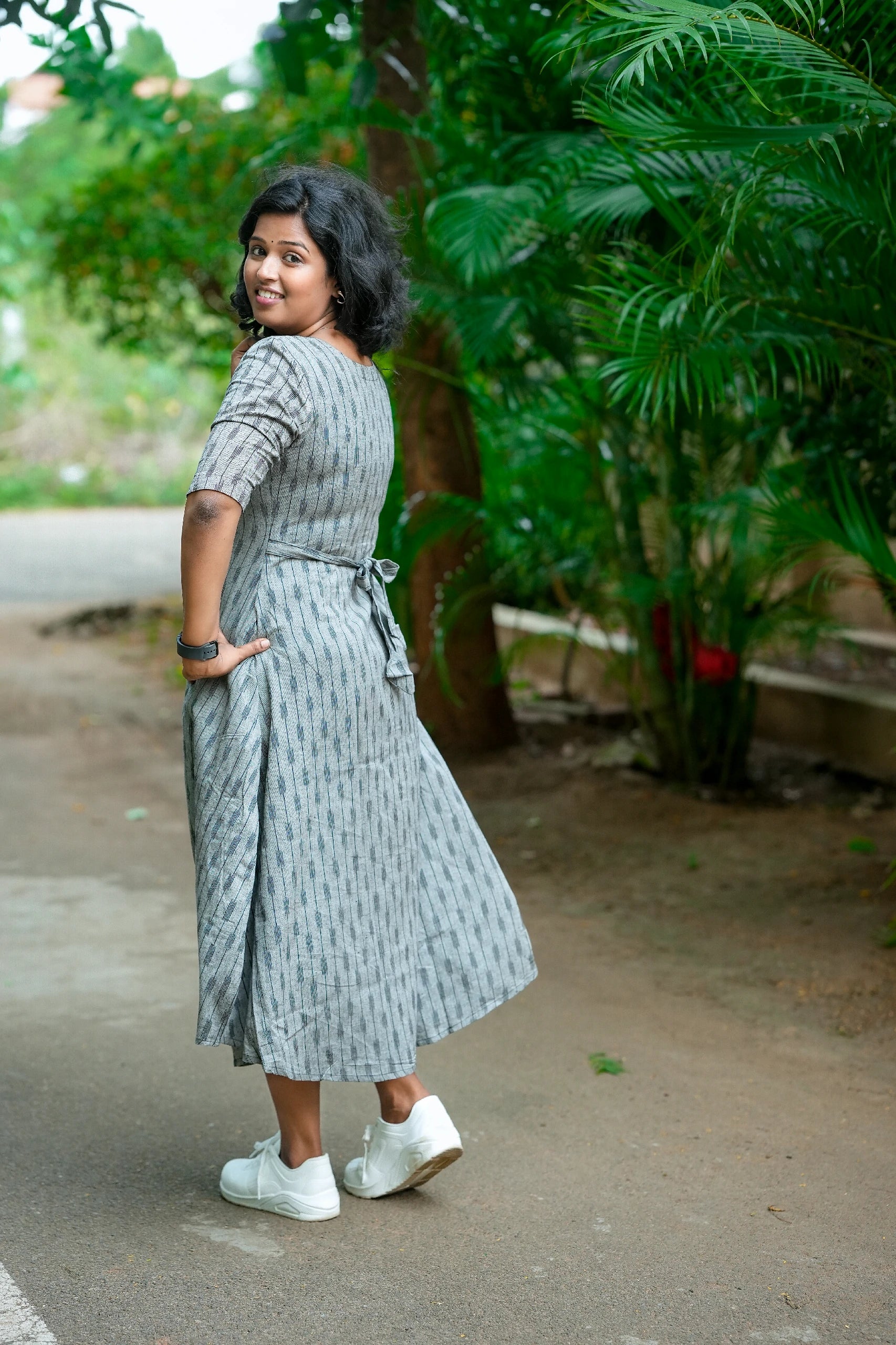 Urban Ikat Cotton Maternity Maxi Dress