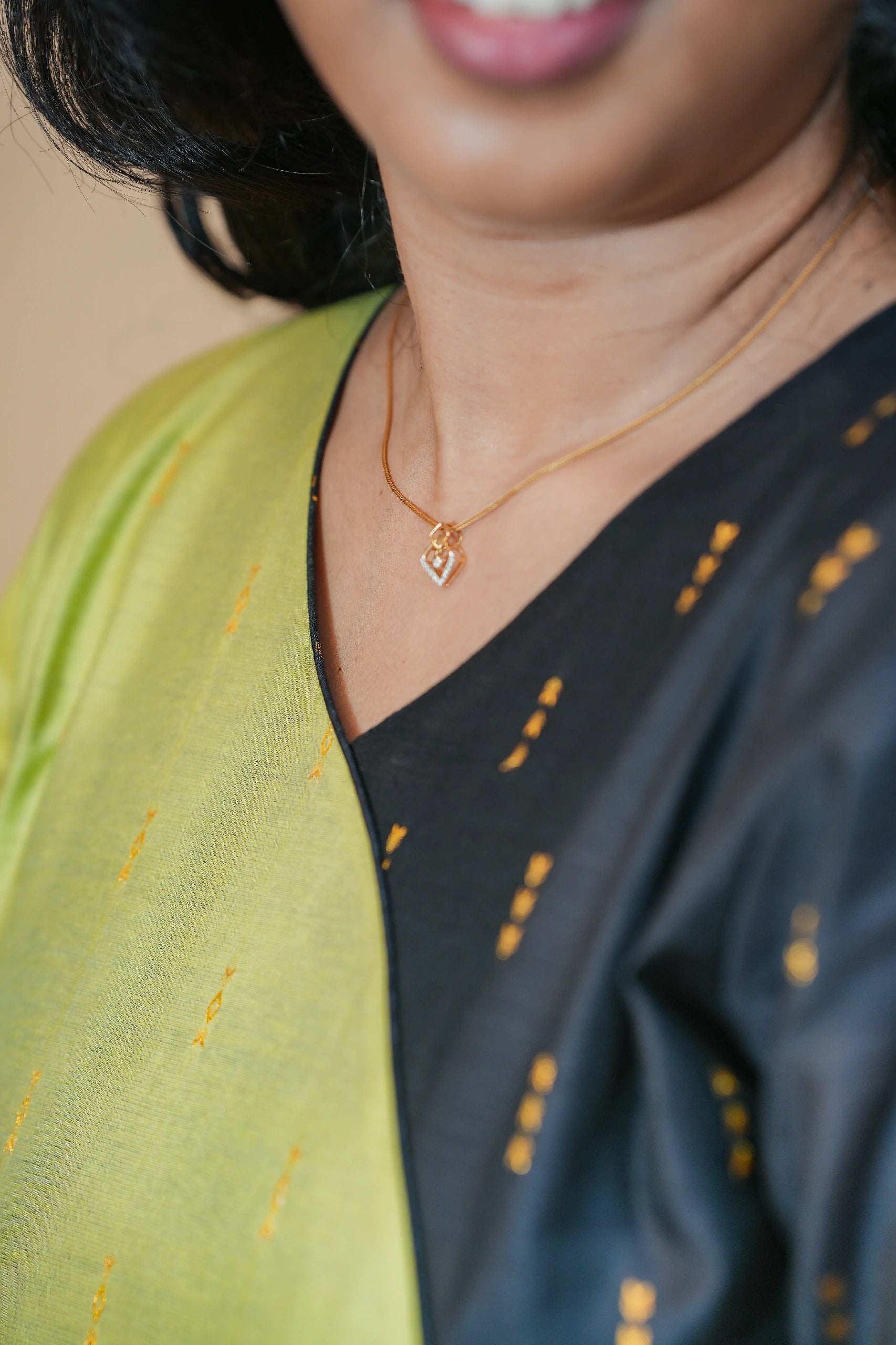 Forest Aura Chanderi Silk Double Layer Maxi Dress